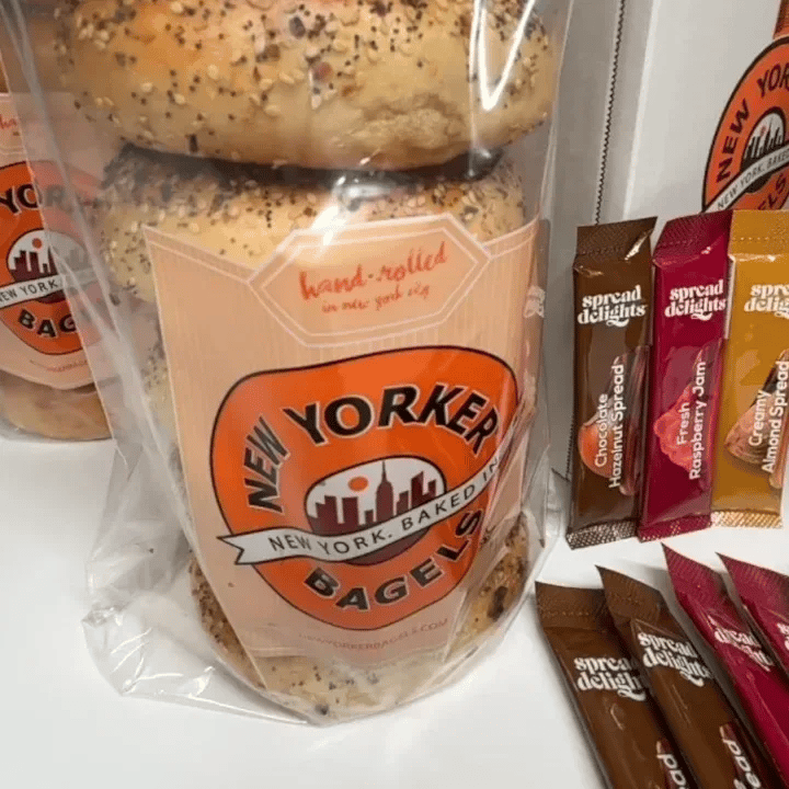 bagels with spreads