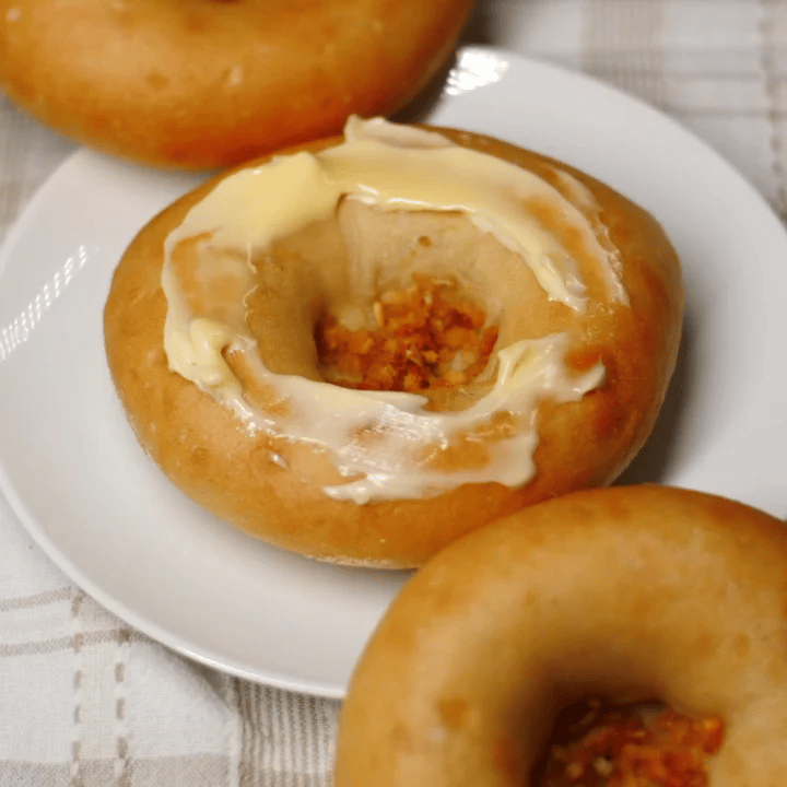 bialys with butter