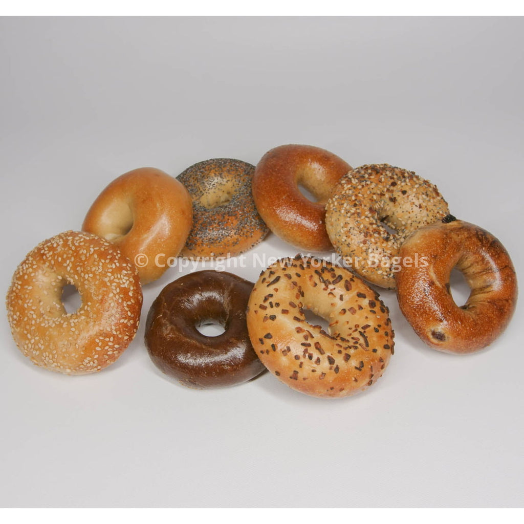 group of mini bagels