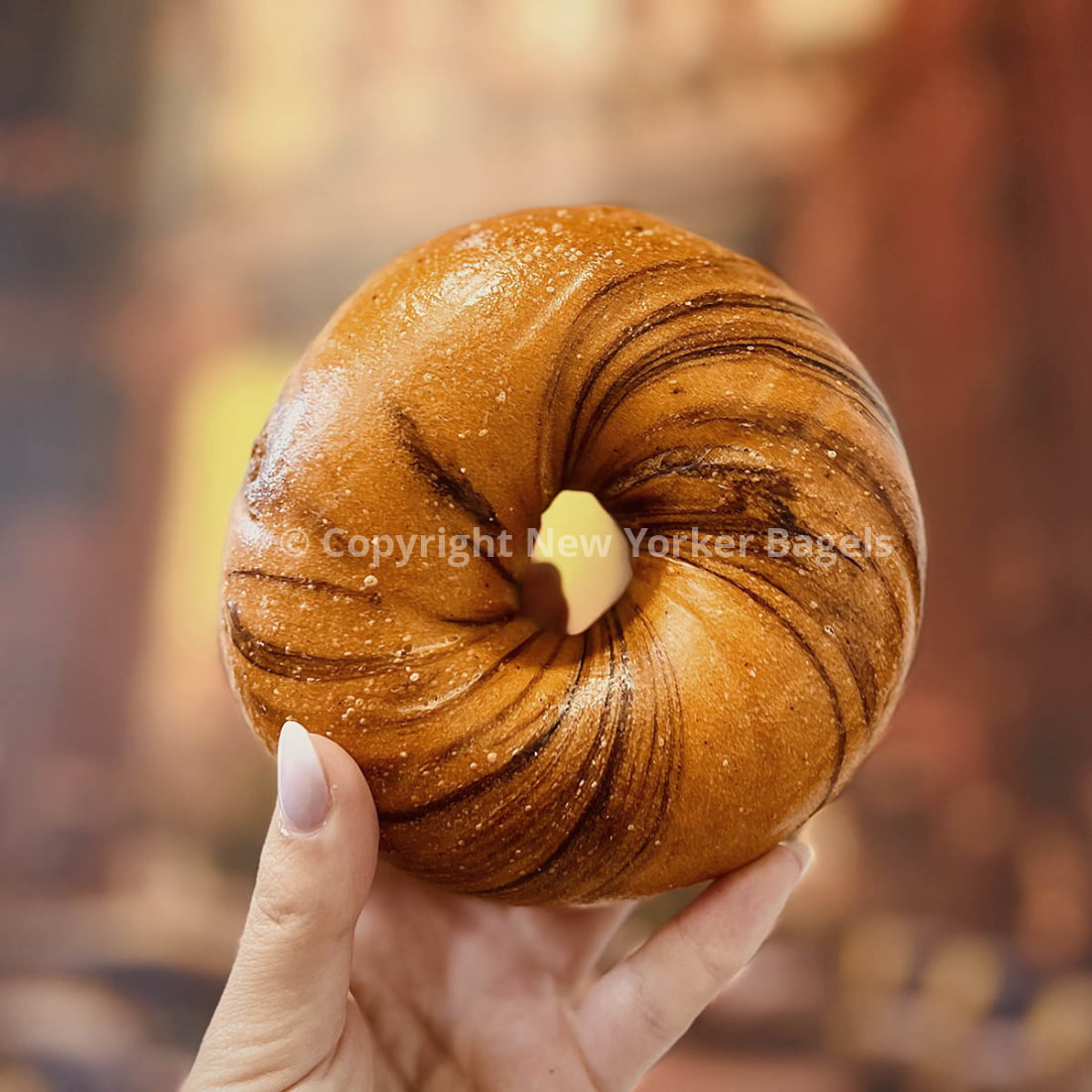 pumpkin spice halloween bagel