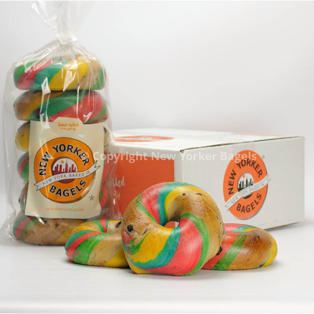 order rainbow bagels