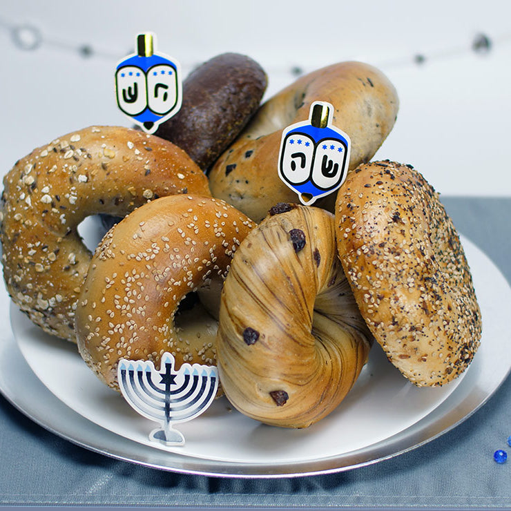 fresh bagels for Hanukkah