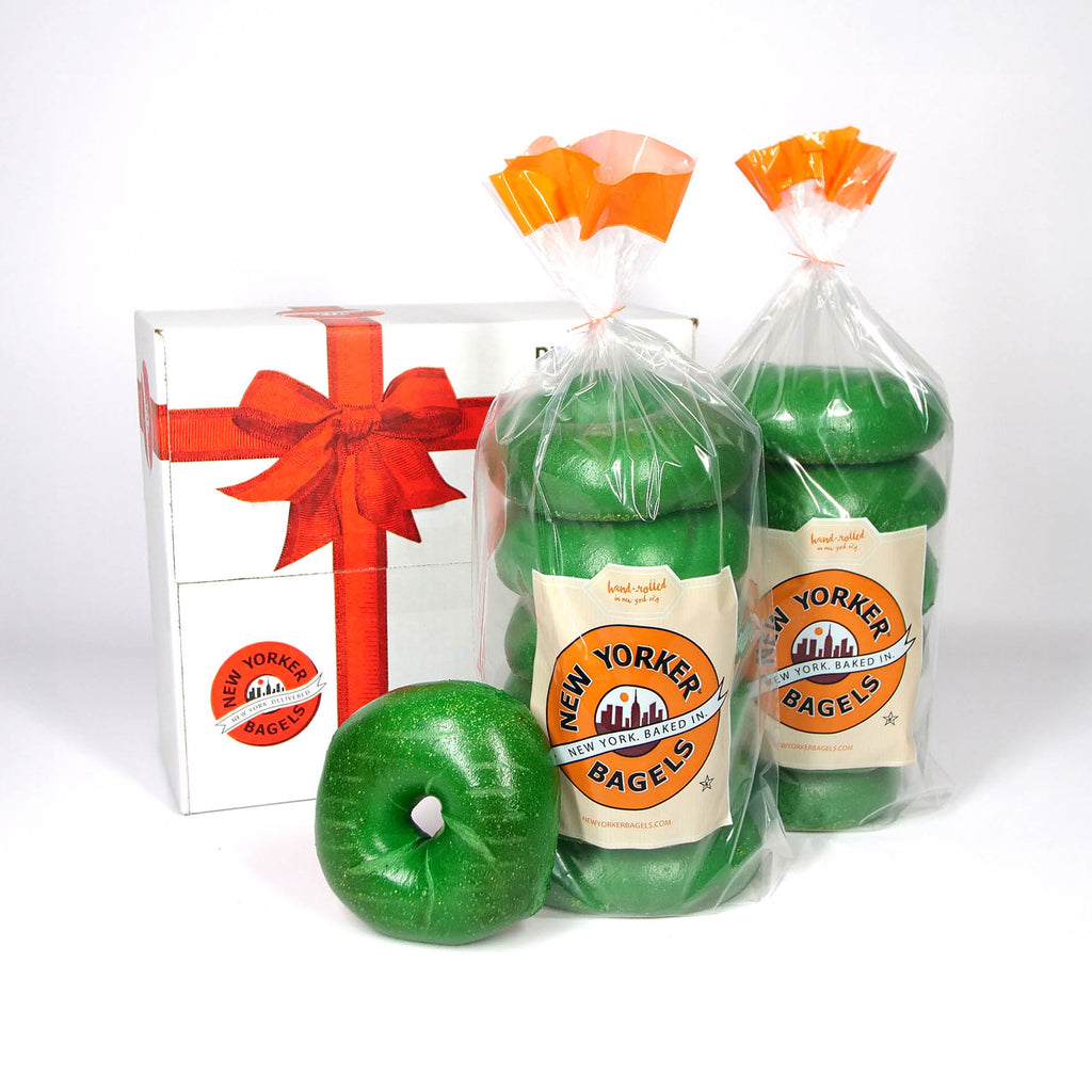box of green bagels