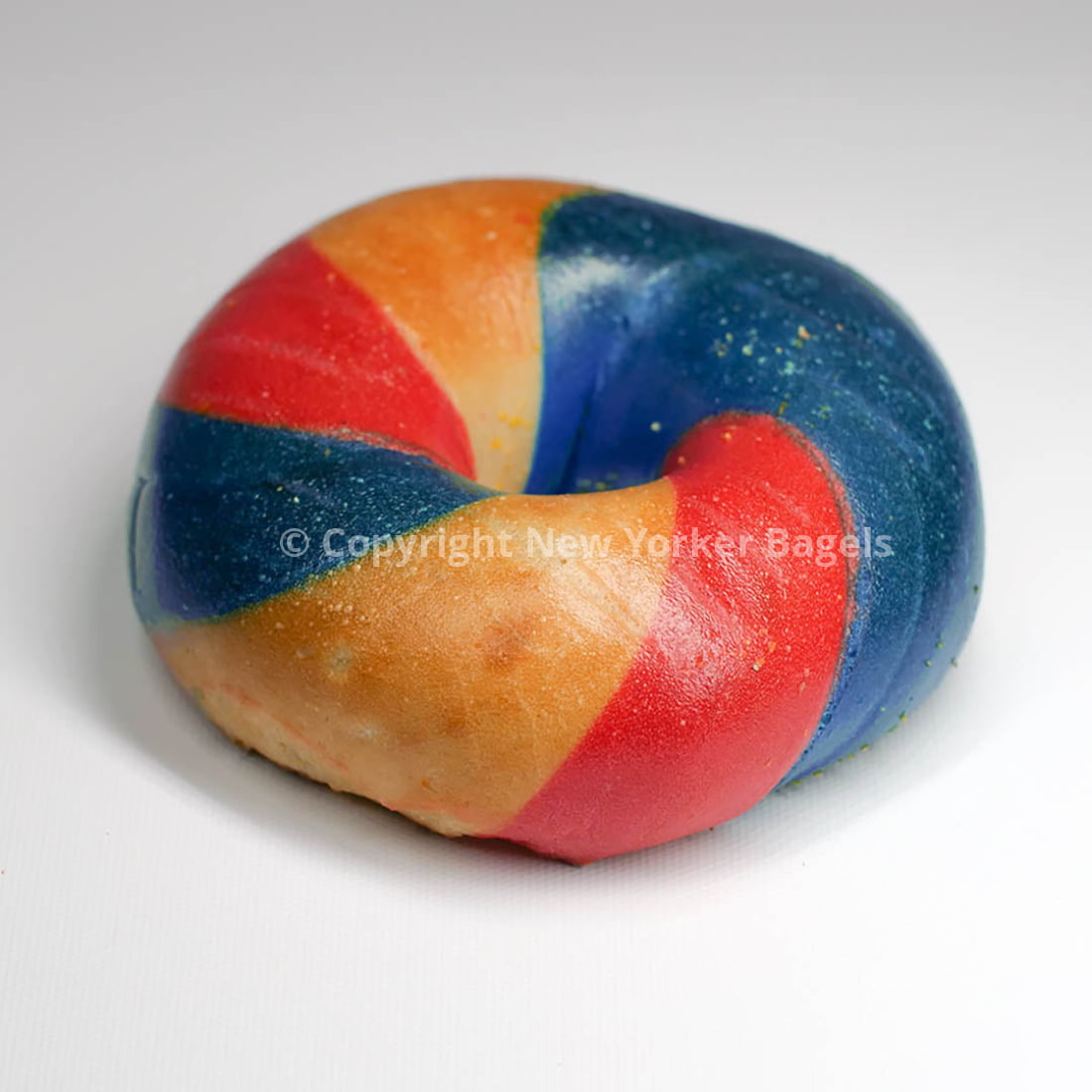 red white and blue bagel